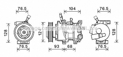 AVA QUALITY COOLING kak242 -  Компрессор, кондиционер